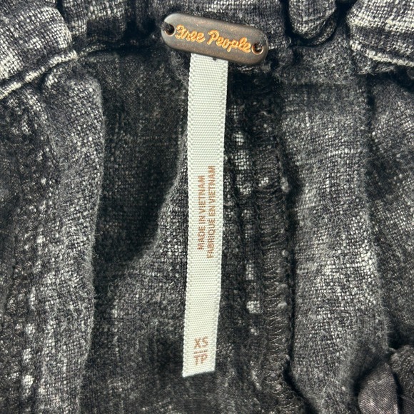 Free People Grey Linen Blend Barrel Pants XS High Road Pull-On Slouchy Trouser - Picture 12 of 15